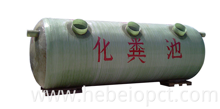 Fiberglass portable wastewater treatment sewage clarifier frp septic tank